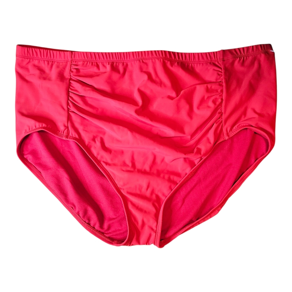 Sonnet Shores Bright Red Women's Bikini Bottoms Size 24W NWT